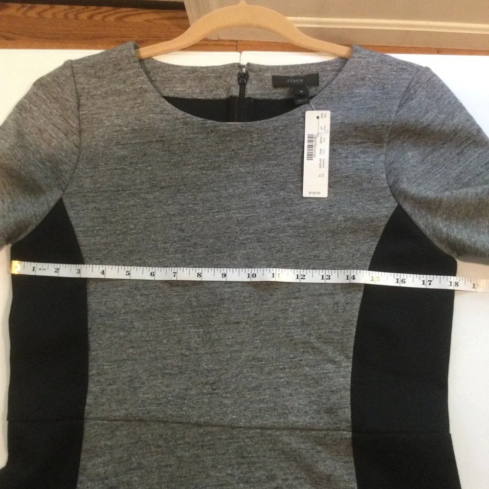NWT J. Crew black and gray dress. Size 10